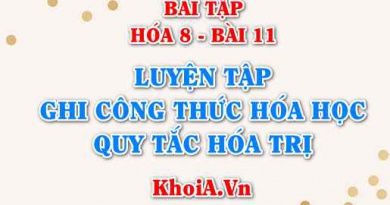 Bài tập luyện tập cách lập công thức hóa học, cách tính hóa trị của nguyên tố: Giải bài 1, 2, 3, 4 trang 41 SGK Hóa 8 bài 11